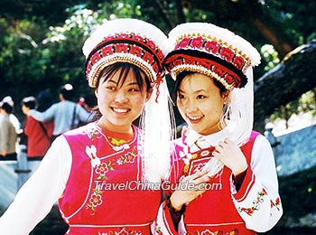 Young Girls of Bai Nationality